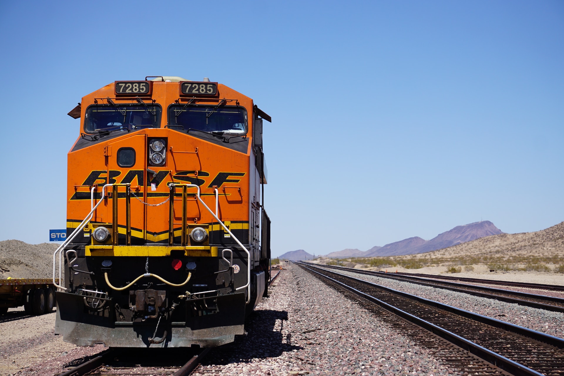an orange train